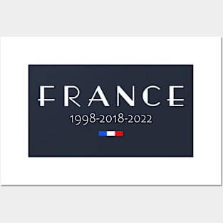 Vintage France 1998 2018 2022 French Flag Posters and Art